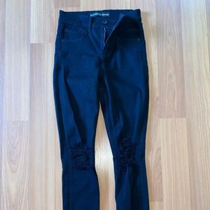 Express black knee rip jeans